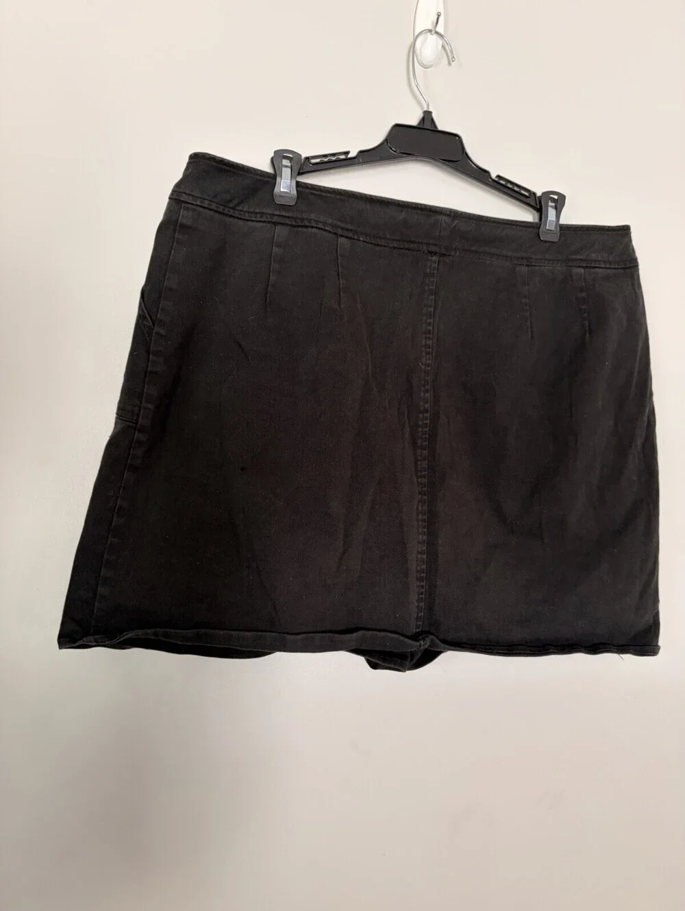 Briggs New York Woman Black Mini Skort Size 18W Elastic Back Casual Y2K Cotton